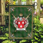 Freeman Tartan Crest Garden Flag - Celtic Thistle Style